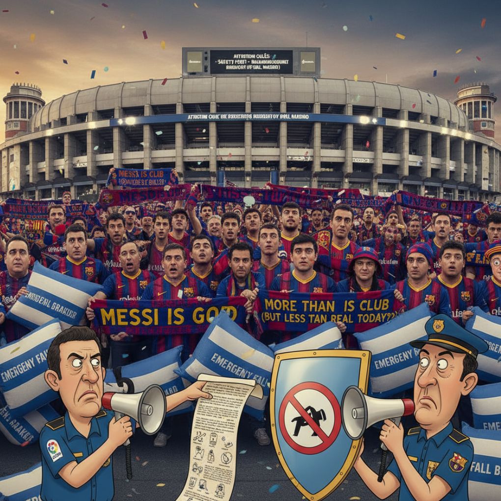 safety instructions for barca fans at bernabeu