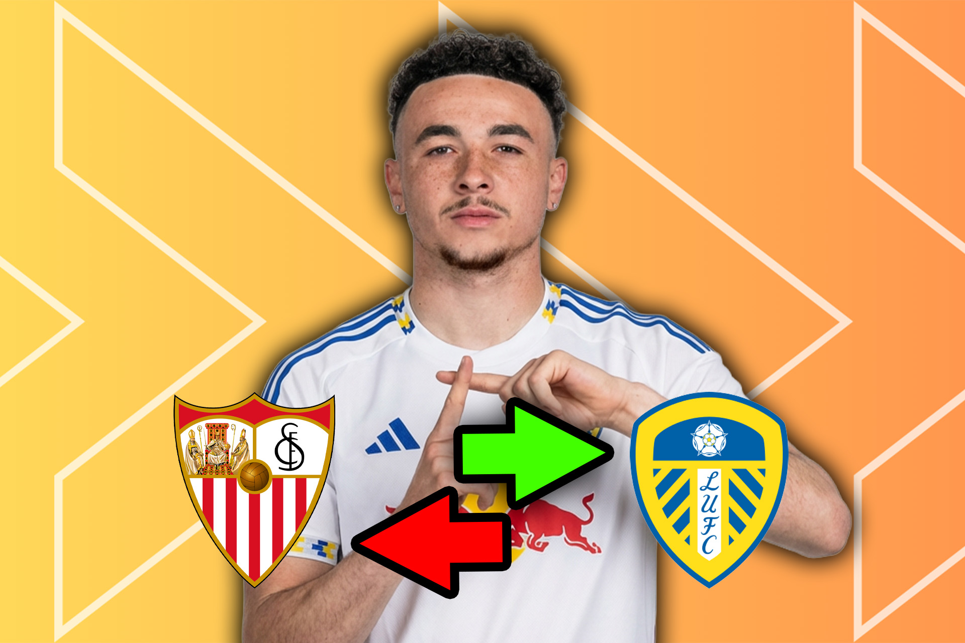 An image of ruben vargan from Sevilla to leeds united