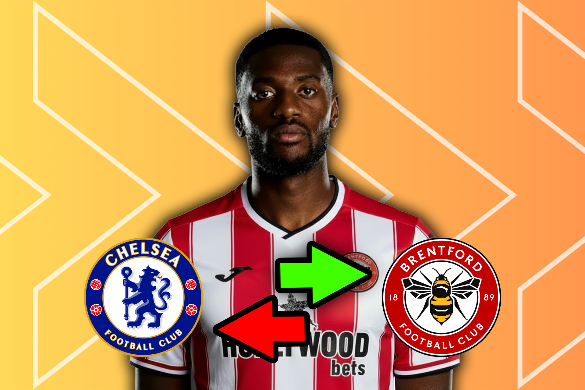 An image of tosin adarbioyo from chelsea to brentford