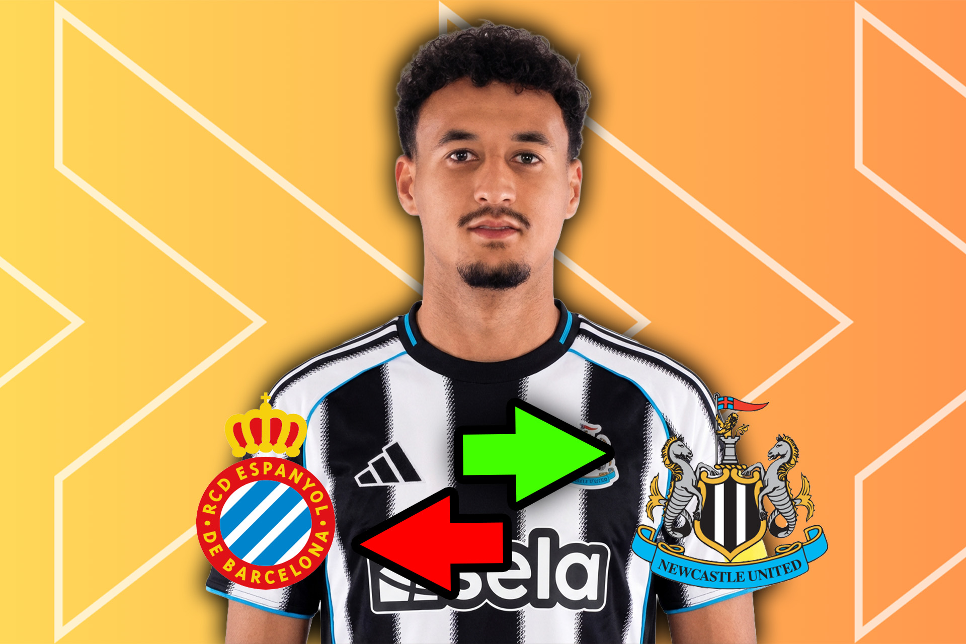 An image of omar el hilali from espanyol to newcastle