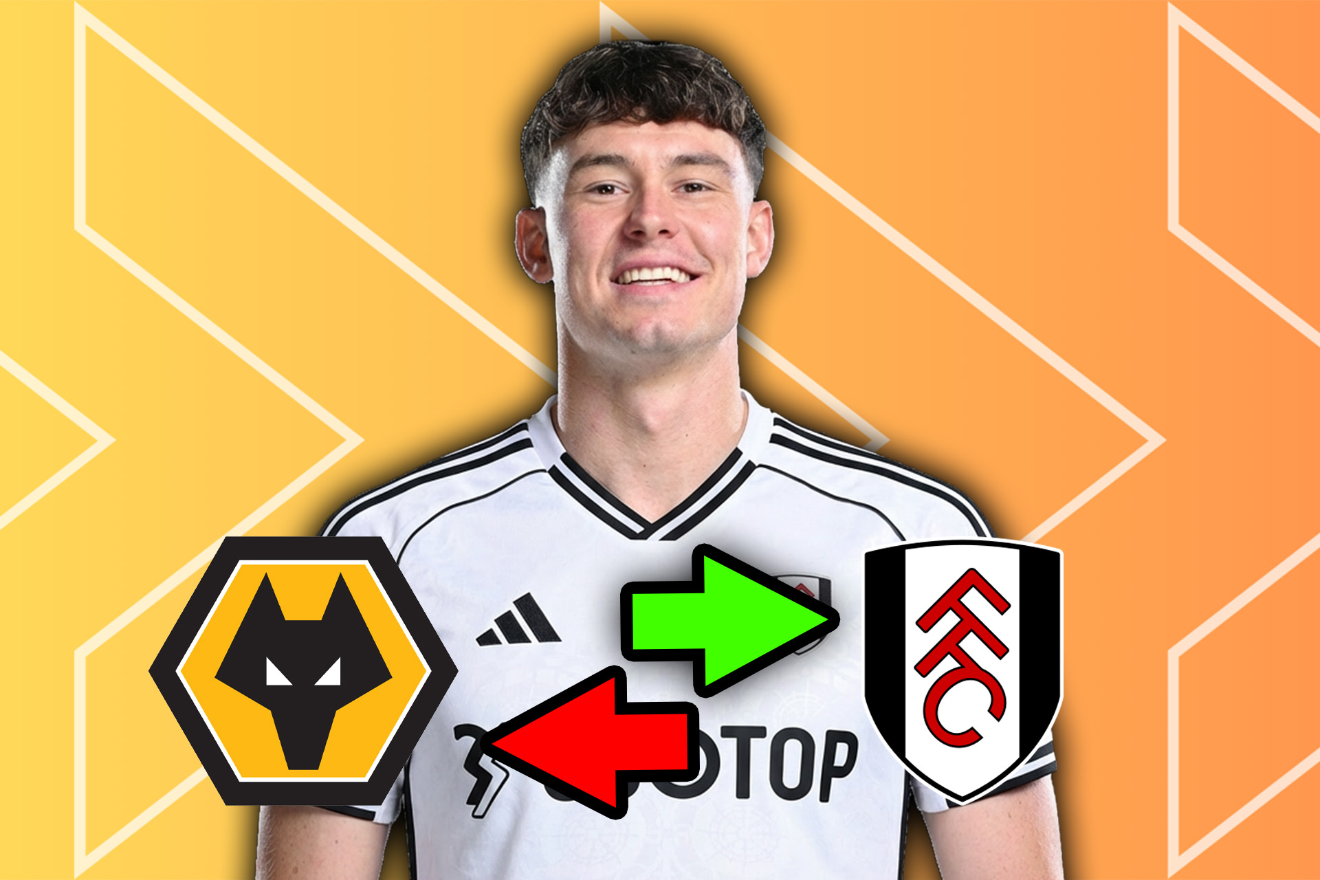 An image of Jørgen Strand Larsen from Wolves to Fulham